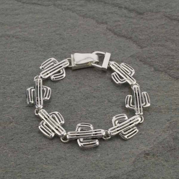 Silver Cactus Bracelet