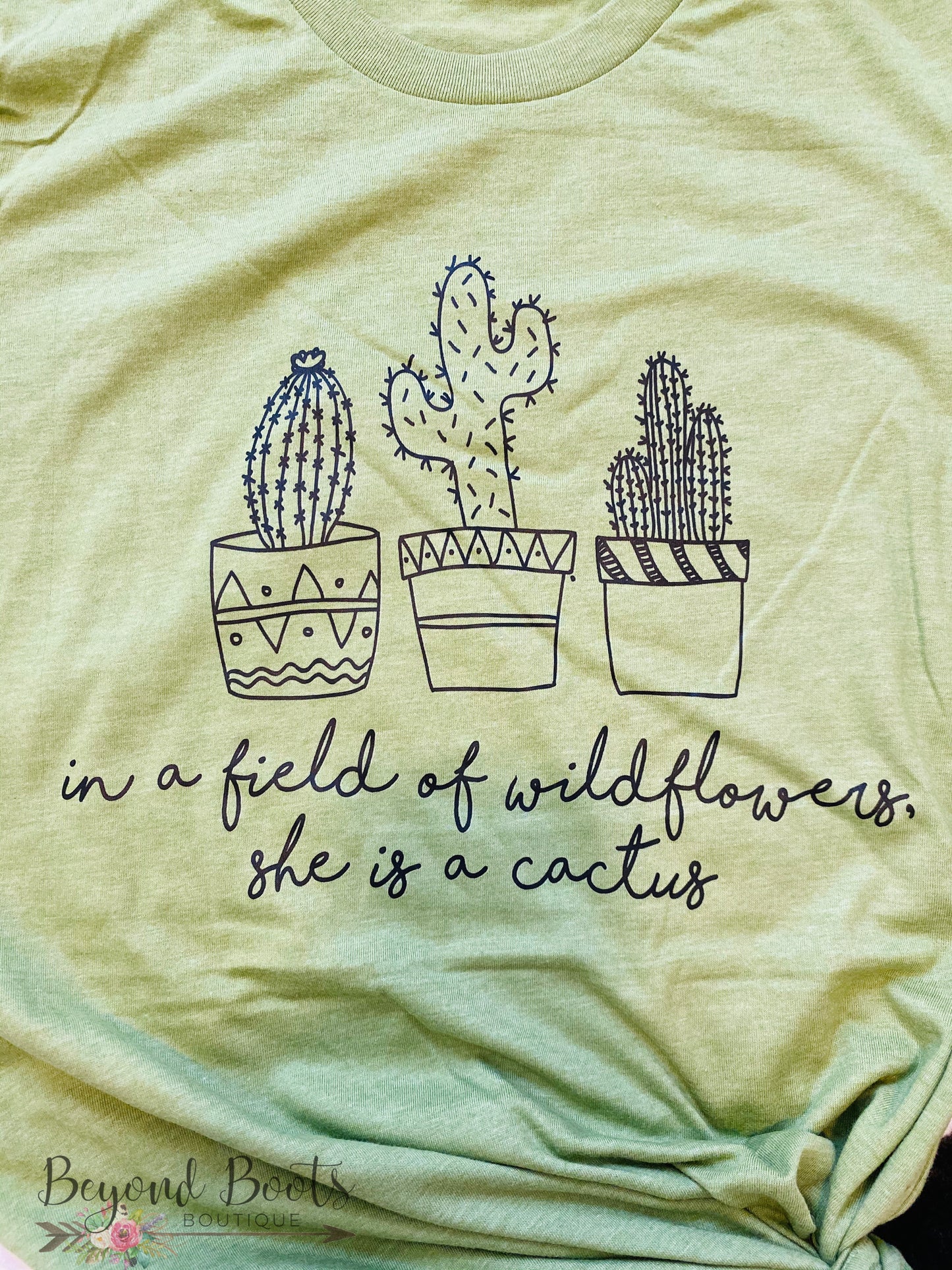 SHE IS A CACTUS- CREW NECK TEE