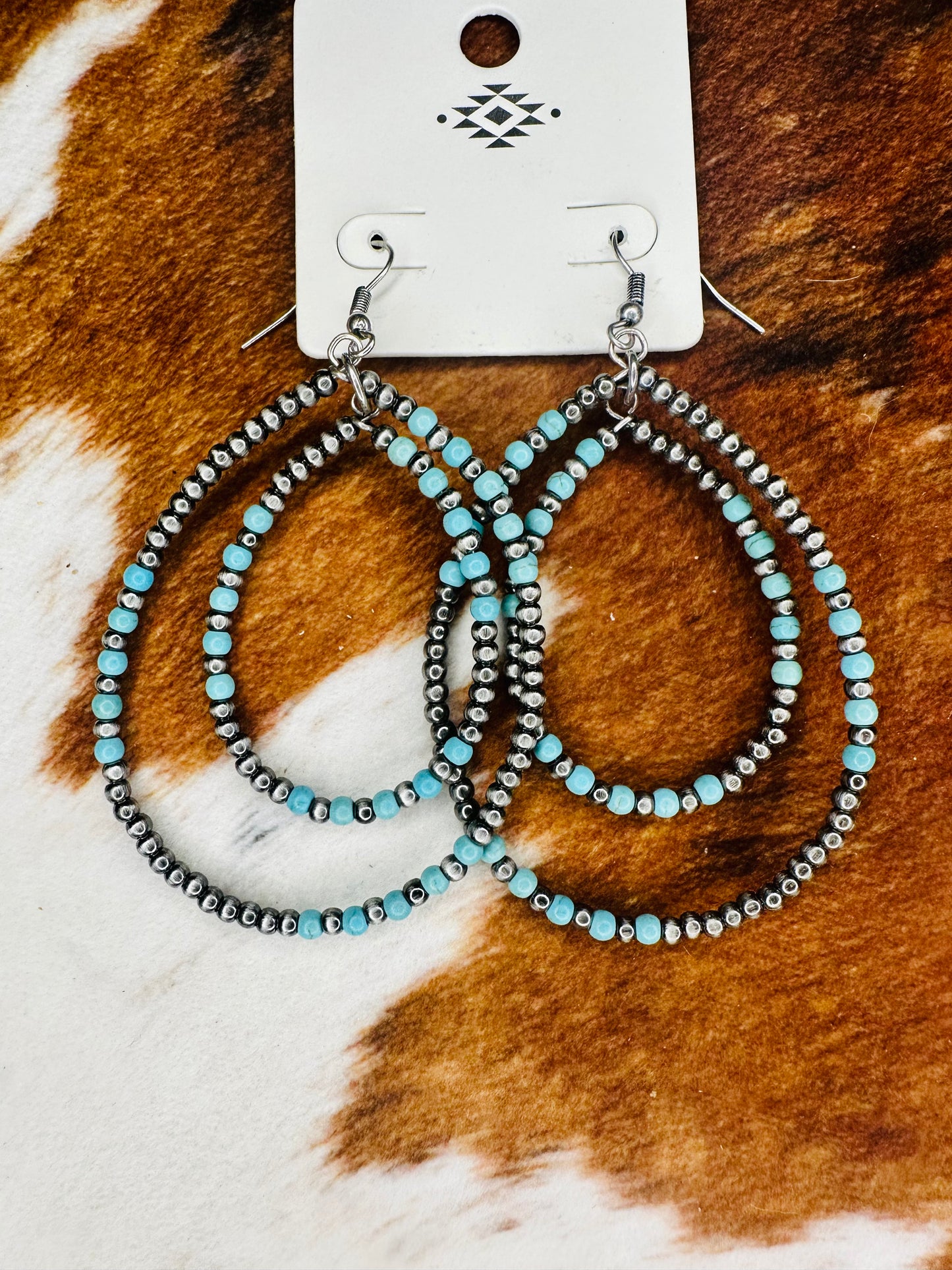 Navajo Style Bead Dangle Earrings